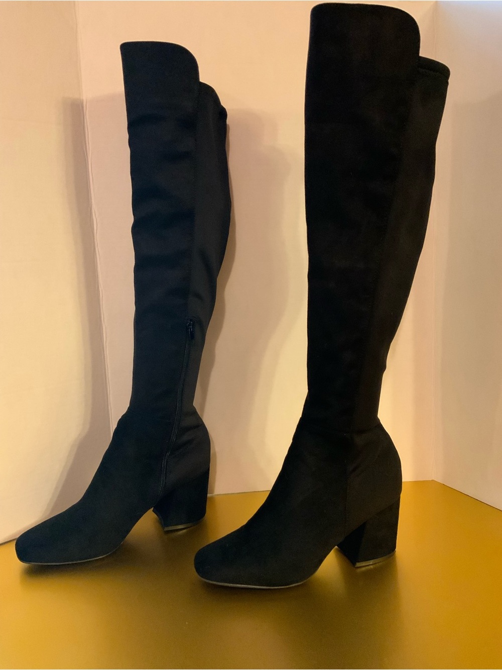 Over-the-Knee Block Heel Boots